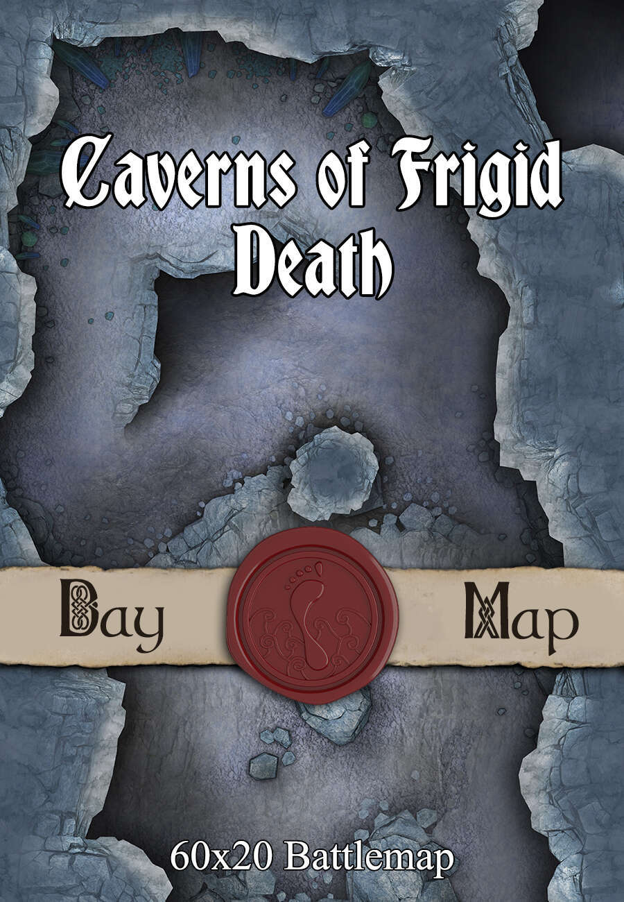 Caverns of Frigid Death 60x20 Battlemap