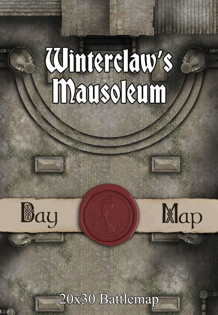 Winterclaw’s Mausoleum 30x20 Battlemap