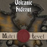 Volcanic Hideout 30x20 Multi-Level DnD Battlemap