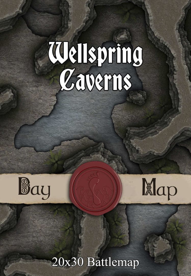 Wellspring Caverns 40x30 DnD Battlemap