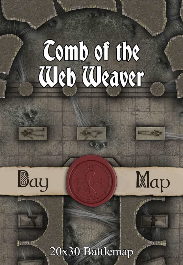 30x20 Battlemap - Tomb of the Web Weaver