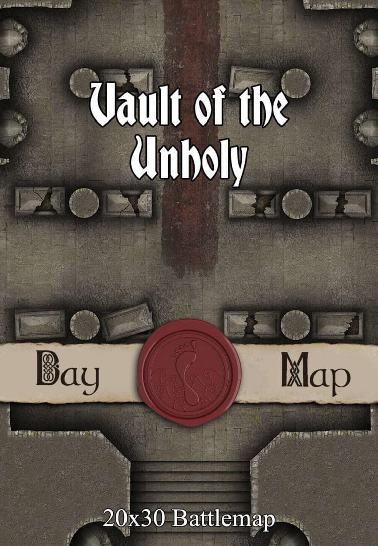 Vault of the Unholy 30x20 TTRPG Battlemap