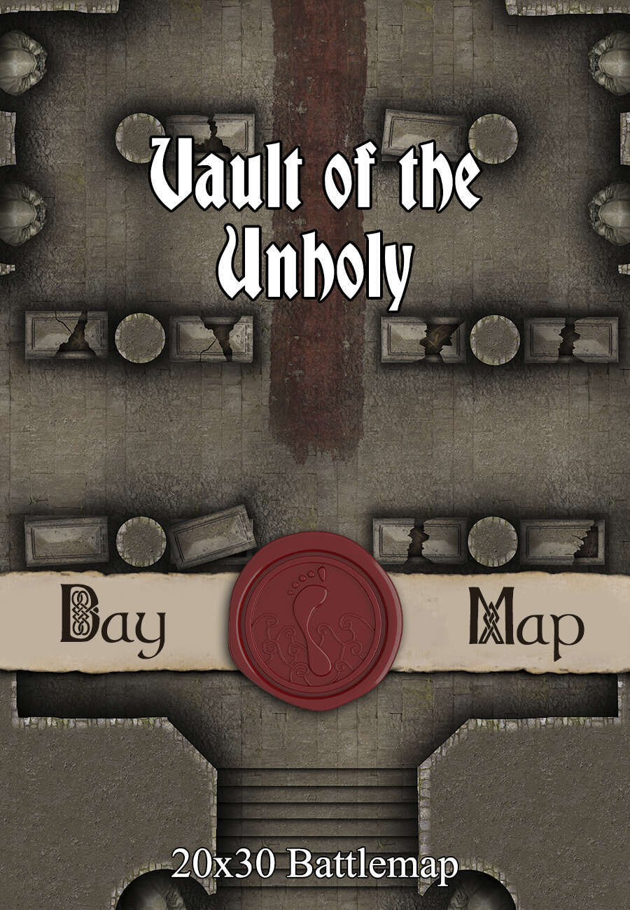 Vault of the Unholy 30x20 TTRPG Battlemap
