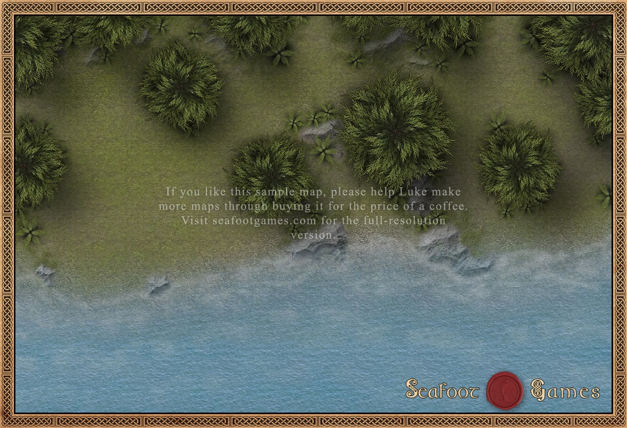 30x20 Battlemap - Lake - Image 2