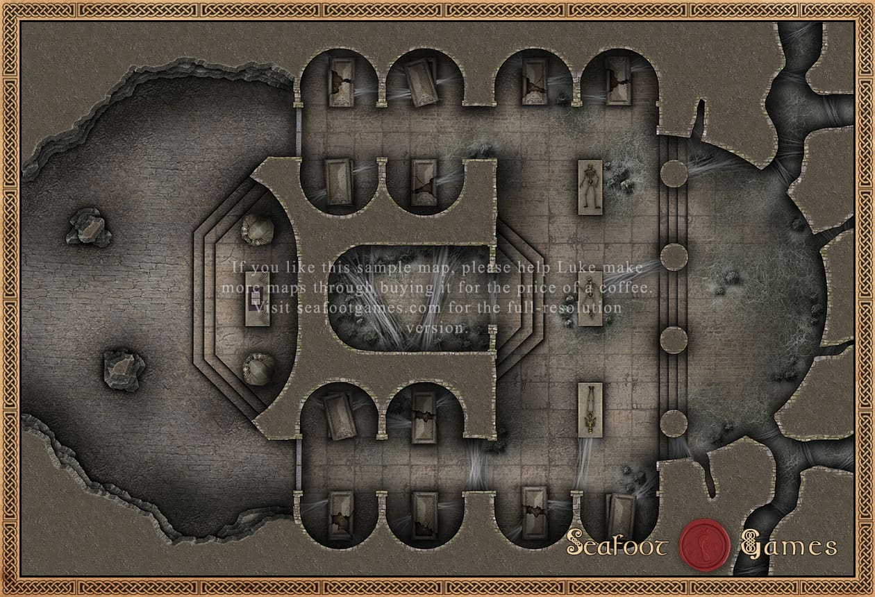 30x20 Battlemap - Tomb of the Web Weaver - Image 2