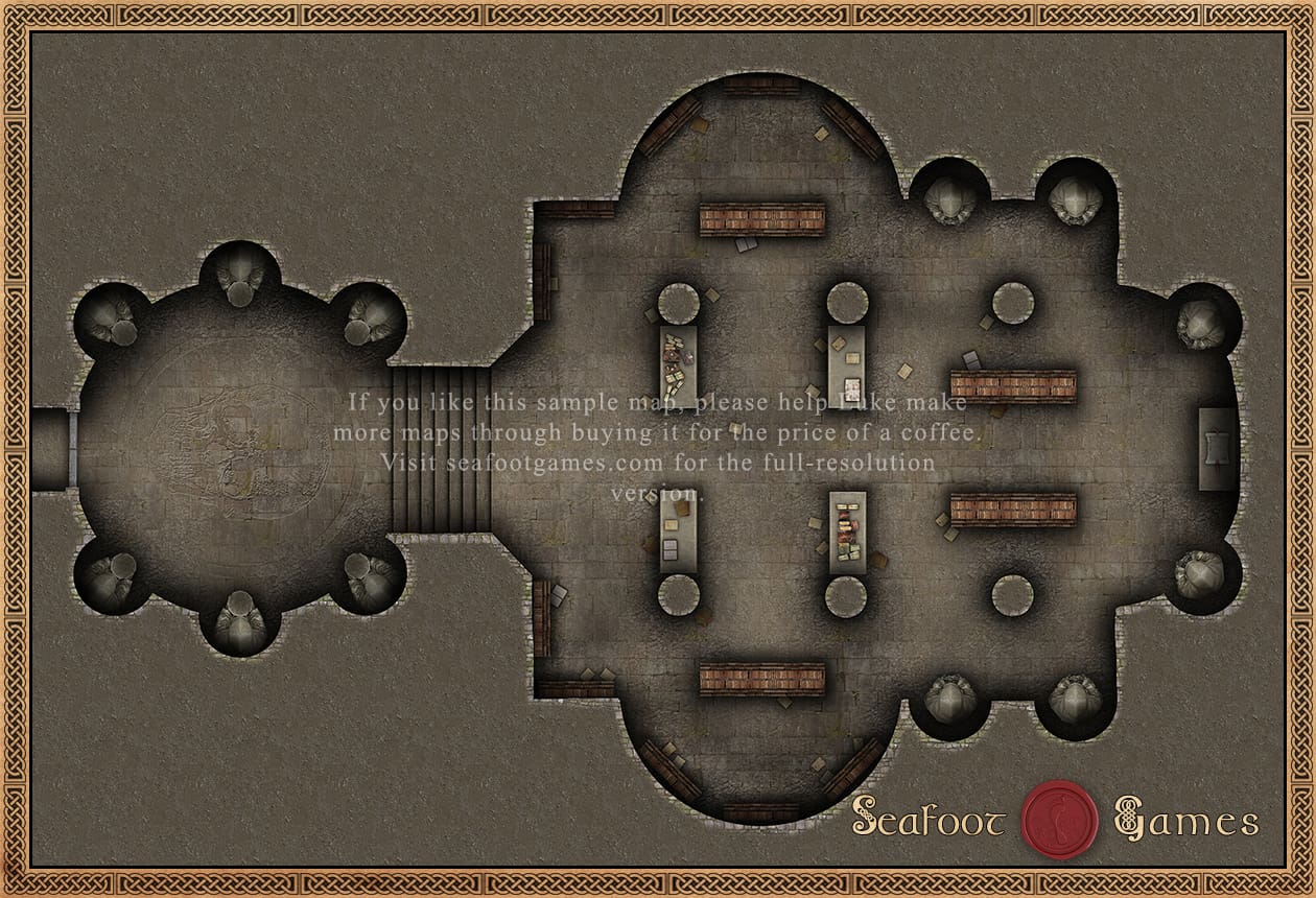 Vault of Forbidden Knowledge 30x20 TTRPG Battlemap - Image 2