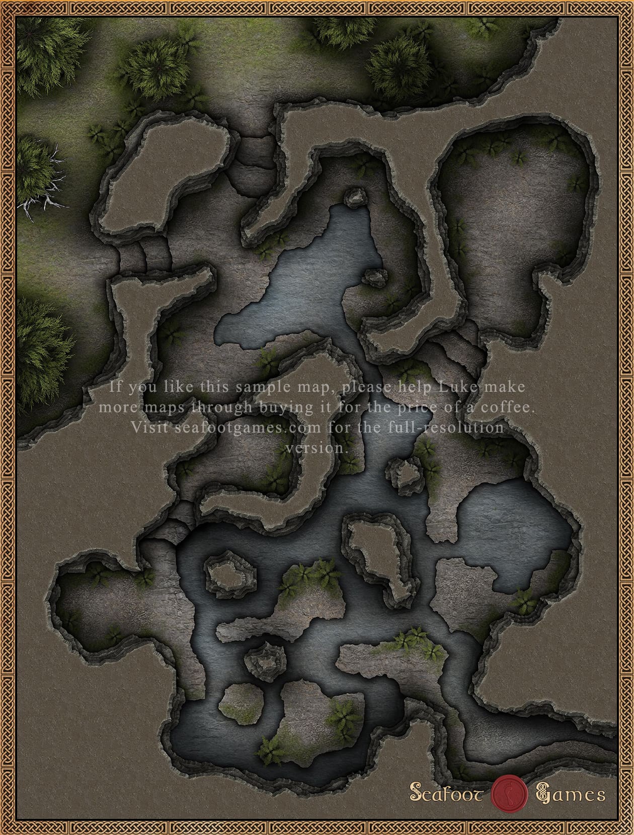 Wellspring Caverns 40x30 DnD Battlemap - Image 2