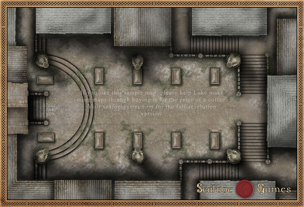 Winterclaw’s Mausoleum 30x20 Battlemap - Image 2