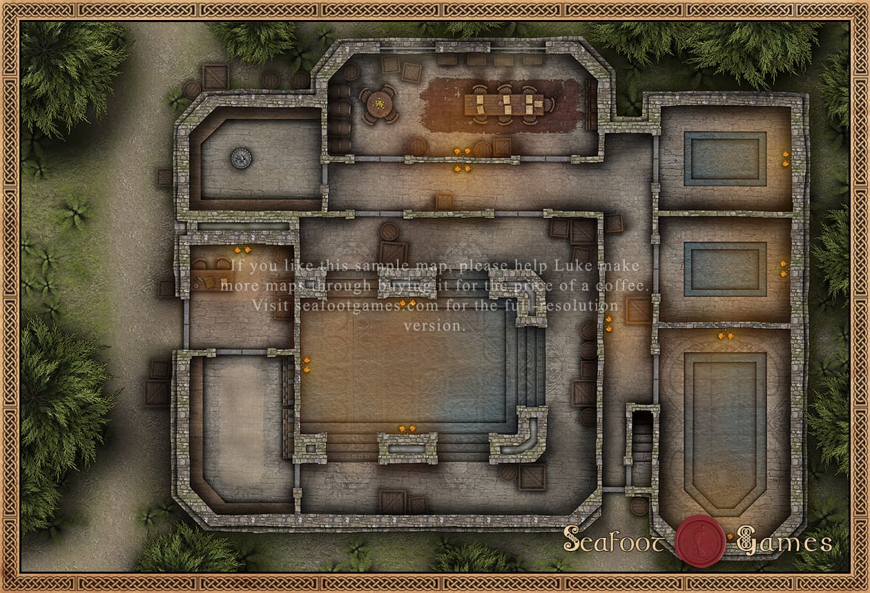 Woodspring Bath House 30x20 Battlemap - Image 2