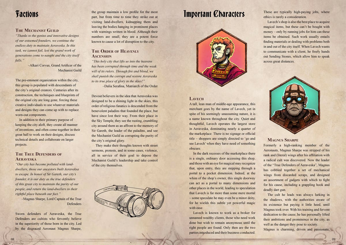 Adventurer's Guide to Aeraveska TTRPG Battlemap Bundle