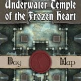Underwater Temple of the Frozen Heart - 40x30 Battlemap