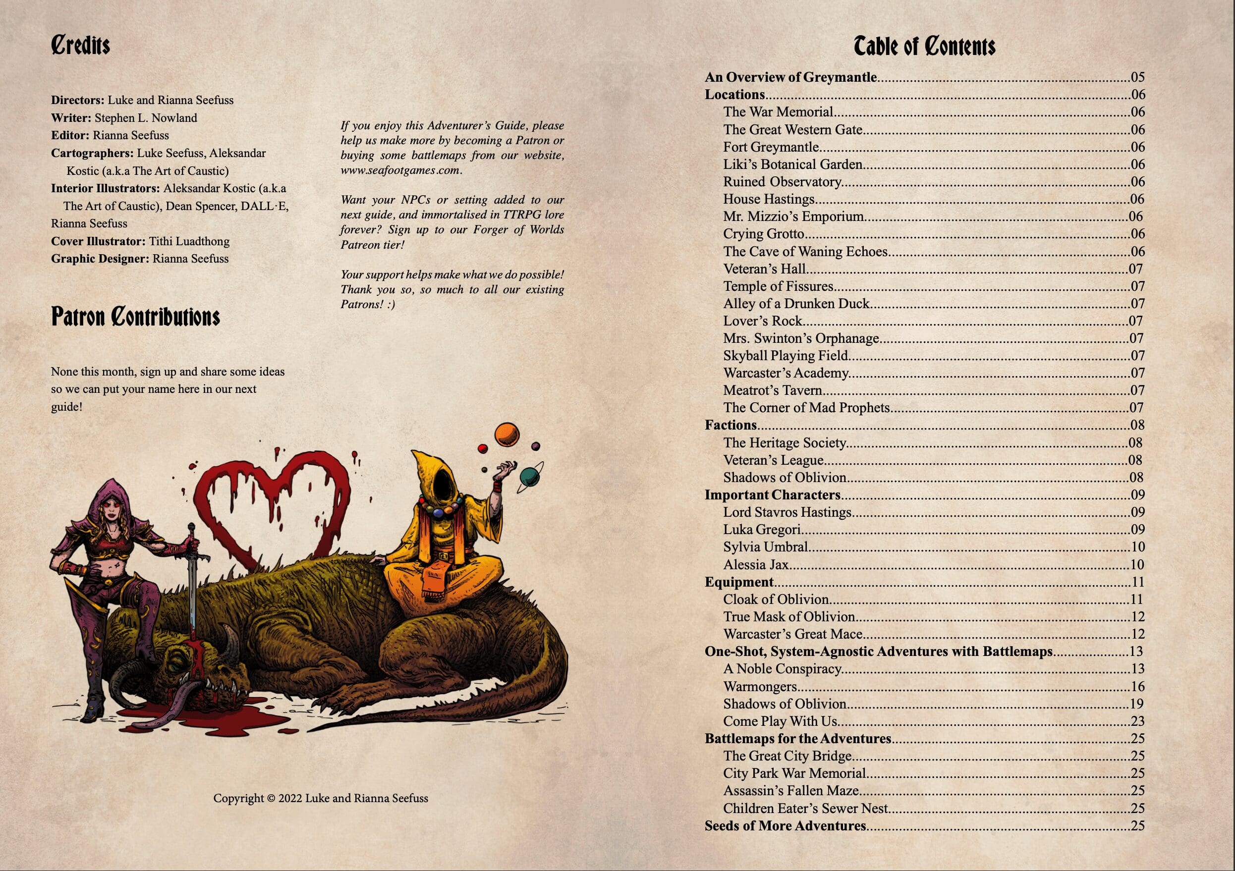 Greymantle Adventurer's Guide TTRPG Battlemap Bundle