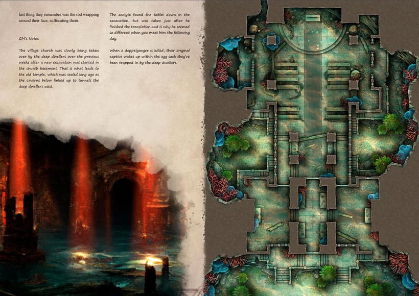 Aquilania Underwater Campaign Sourcebook with Foundry VTT Ready & Printable DnD Battlemaps (System Agnostic) - Image 6