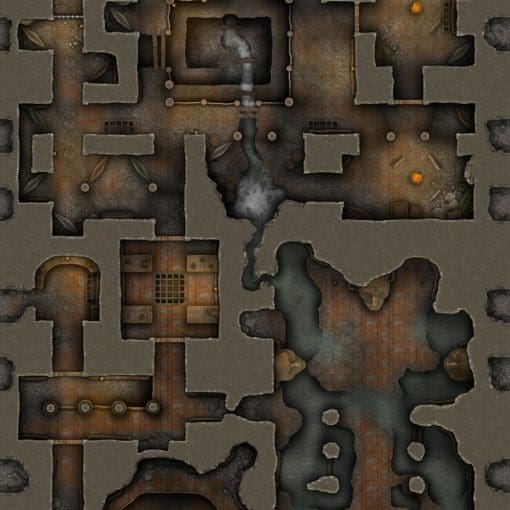Dwarven Underworks Excavation Site Free Multi-Level 40×30 Battlemap & Adventure