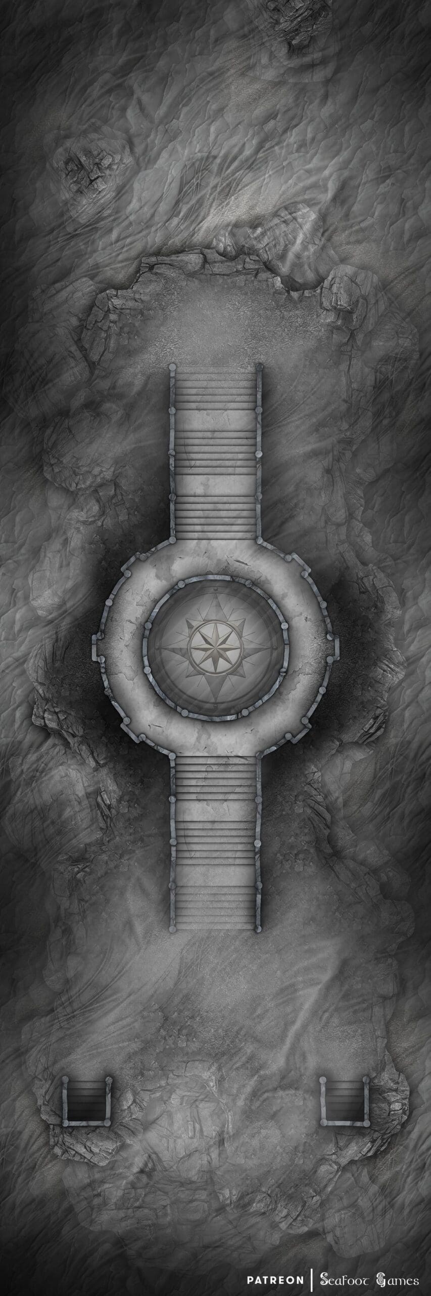 Level 1 of our Shadowrealm Archive Free 60x20 Multi-Level DnD Battlemap & Adventure, featuring a journey to the shadowrealm to save knowledge. VTT ready!