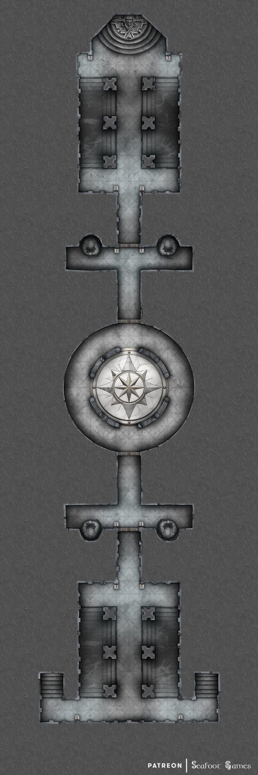 Level 2 of our Shadowrealm Archive Free 60x20 Multi-Level DnD Battlemap & Adventure, featuring a journey to the shadowrealm to save knowledge. VTT ready!