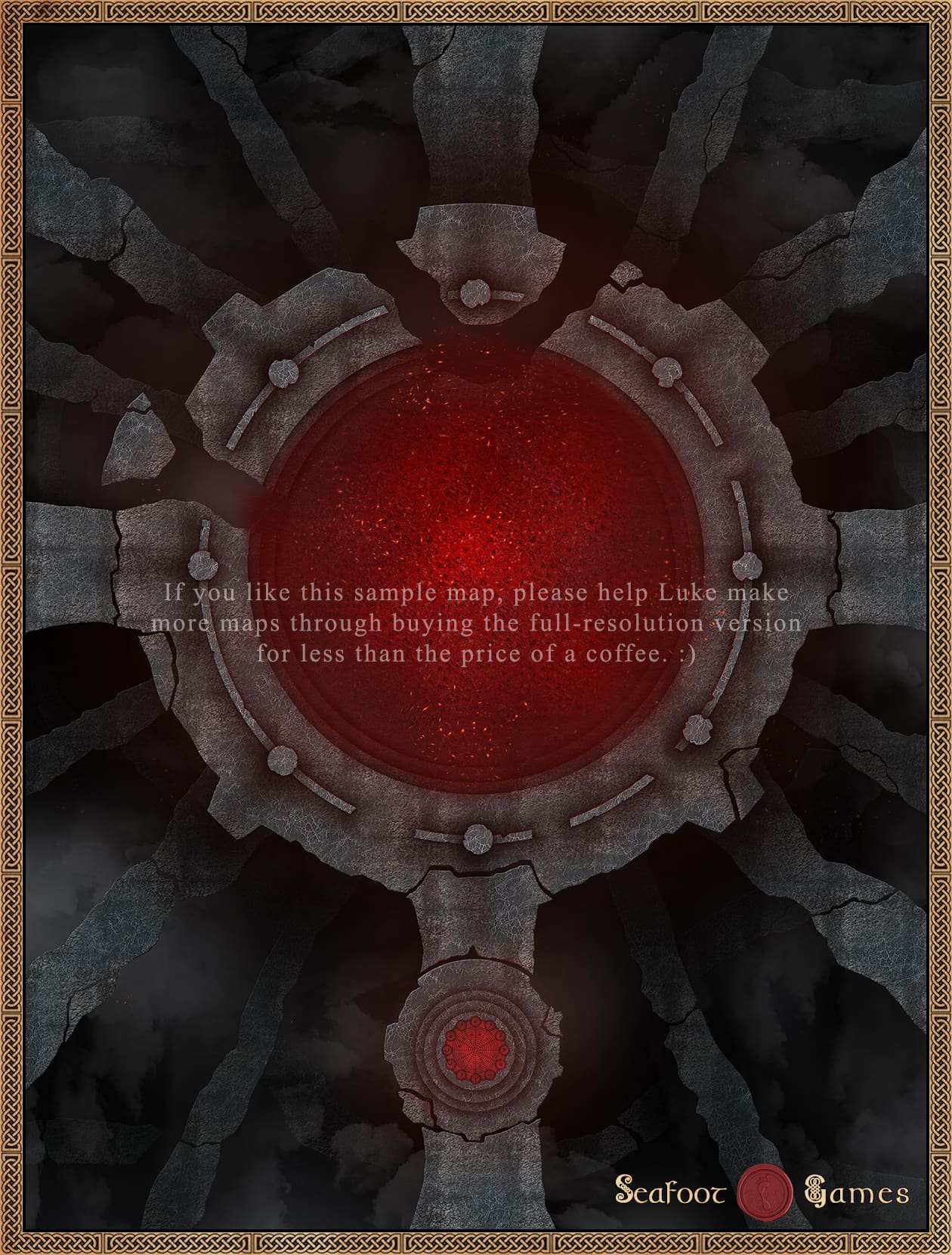 Abyssal Blood Gate 40x30 DnD Battlemap with Adventure (FoundryVTT-Ready!) - Image 2