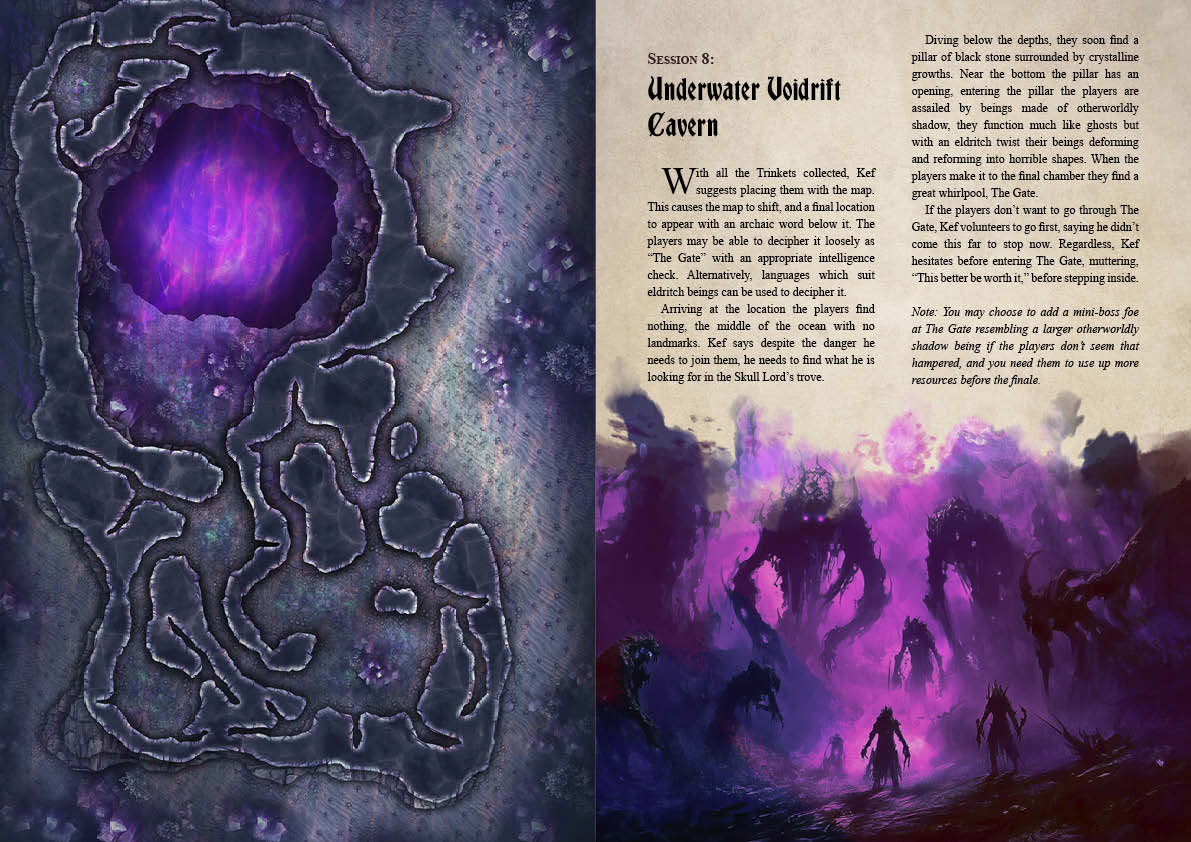 Hunt for the Skull Lords Trove DnD Campaign Sourcebook with Foundry VTT Ready Battlemaps (System Agnostic)