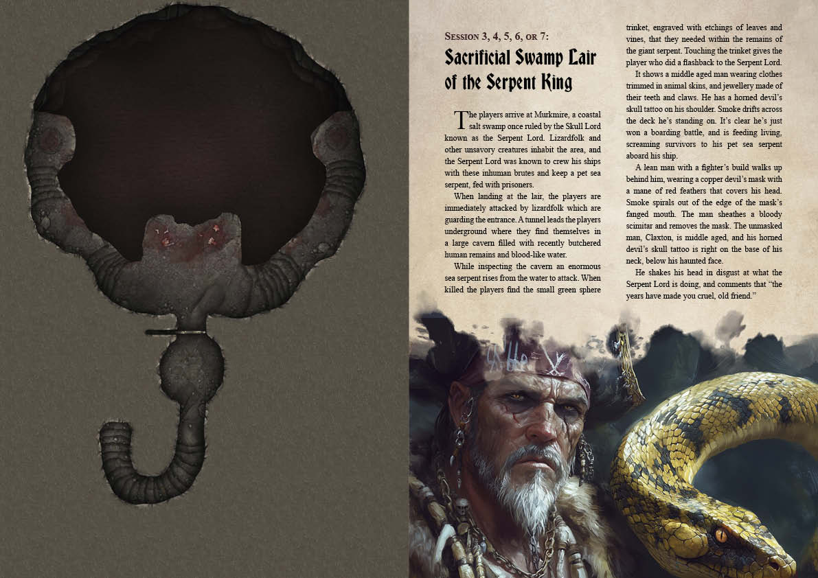 Hunt for the Skull Lords Trove DnD Campaign Sourcebook with Foundry VTT Ready Battlemaps (System Agnostic)