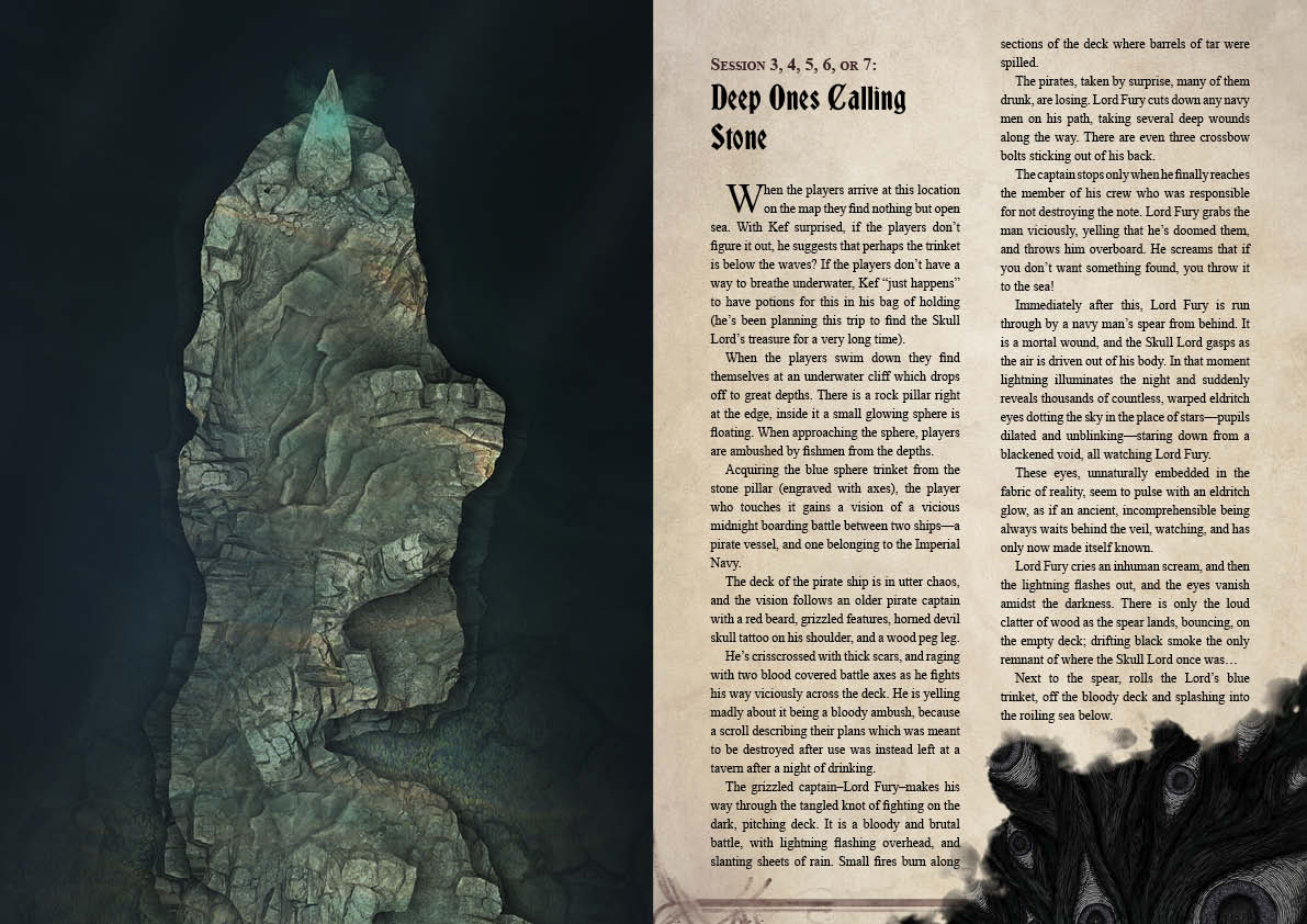 Hunt for the Skull Lords Trove DnD Campaign Sourcebook with Foundry VTT Ready Battlemaps (System Agnostic)