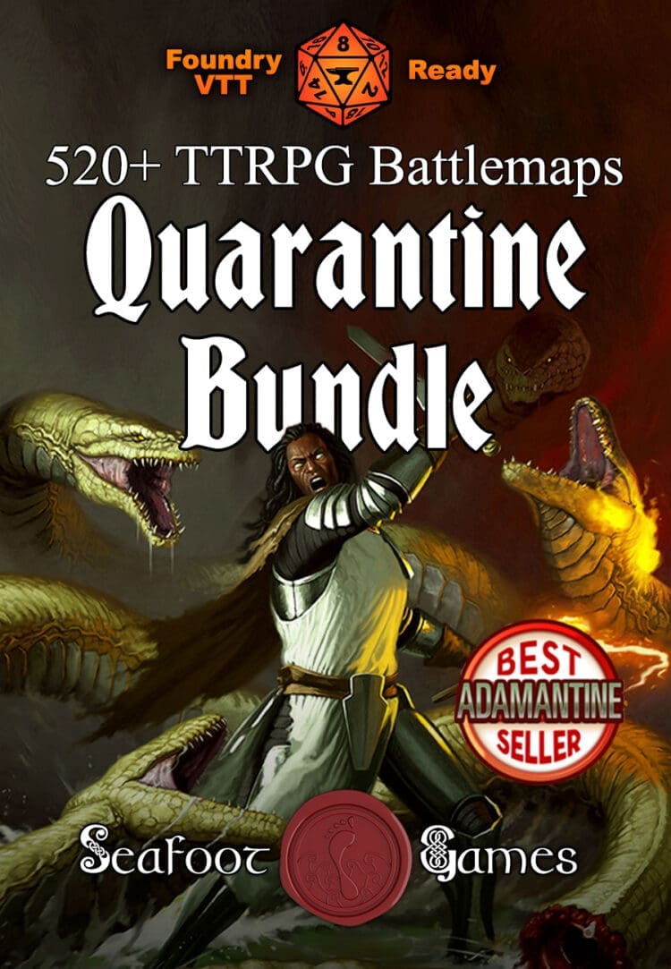 Quarantine Bundle: 520+ Affordable Foundry VTT Ready DnD Battlemaps for $39