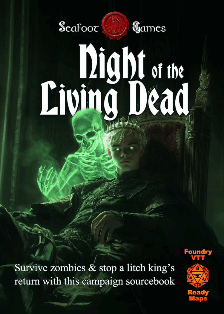 Night of the Living Dead Campaign Sourcebook with Foundry VTT Ready & Printable Battlemaps (System Agnostic)