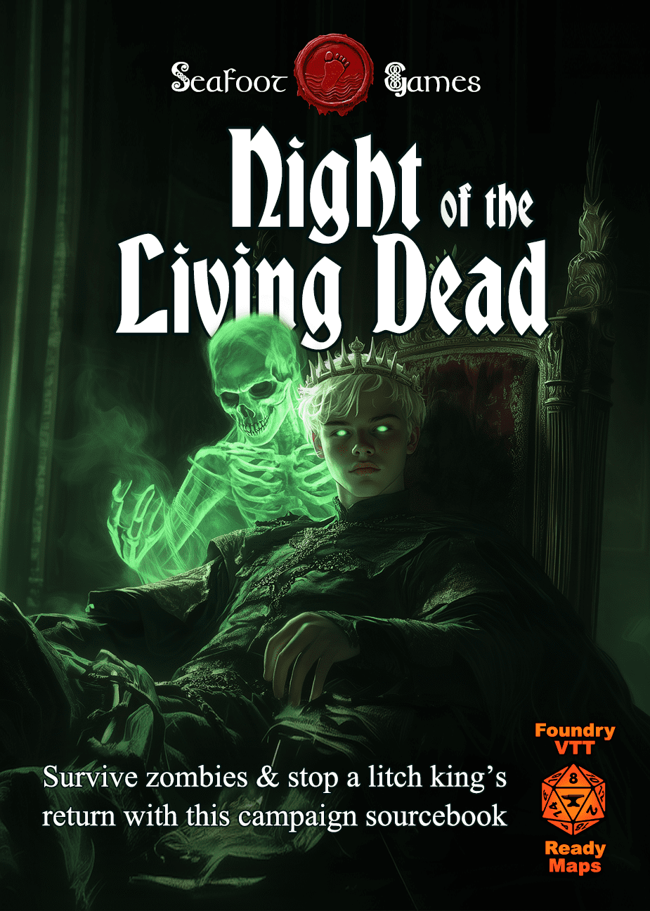 Night of the Living Dead Campaign Sourcebook with Foundry VTT Ready & Printable Battlemaps (System Agnostic)