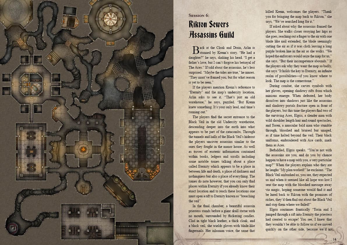 Shadows of Rikton Campaign Sourcebook with Foundry VTT Ready & Printable Battlemaps (System Agnostic) - Image 5