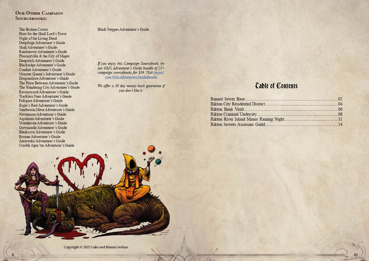 Shadows of Rikton Campaign Sourcebook with Foundry VTT Ready & Printable Battlemaps (System Agnostic) - Image 2