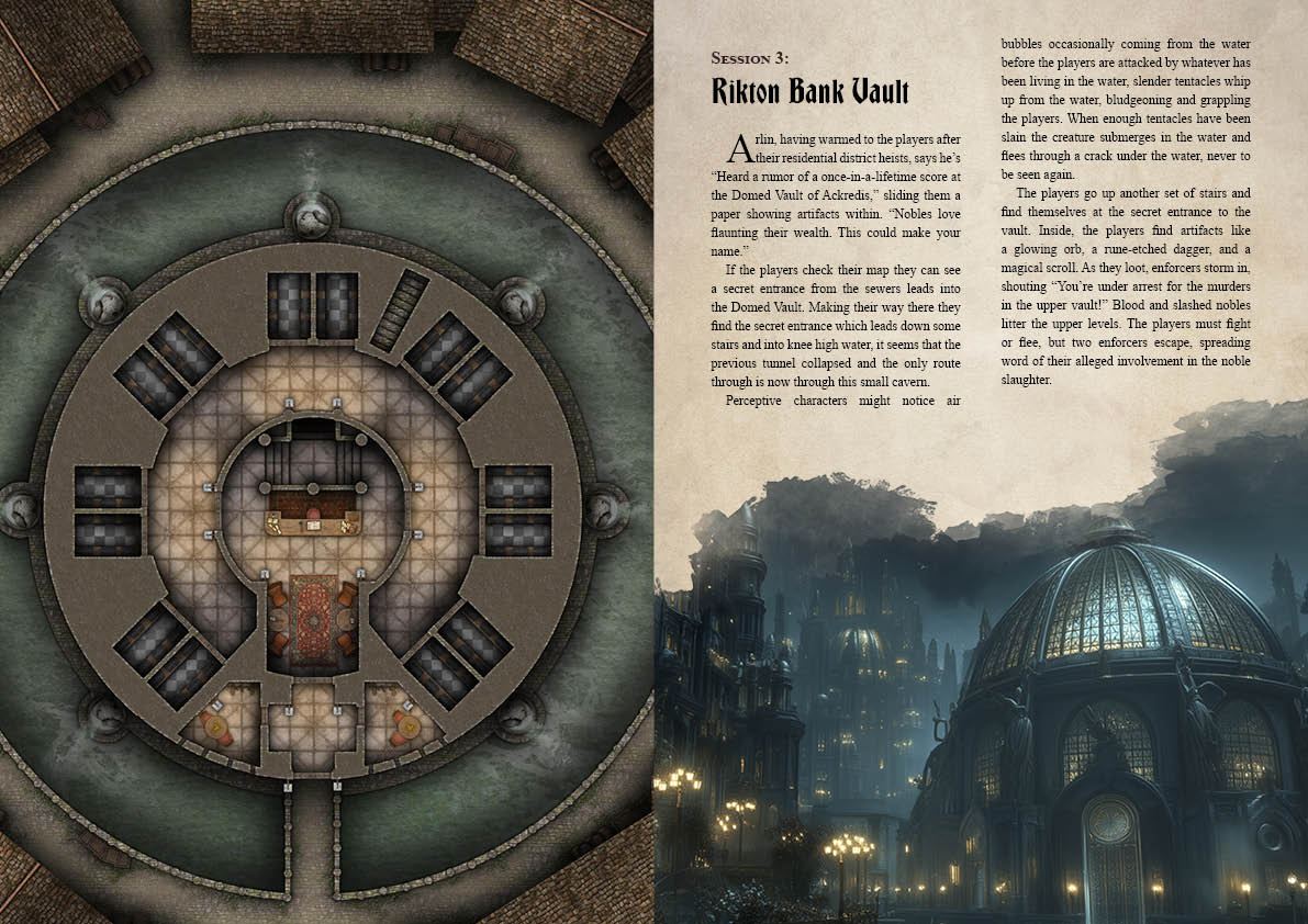 Shadows of Rikton Campaign Sourcebook with Foundry VTT Ready & Printable Battlemaps (System Agnostic) - Image 9