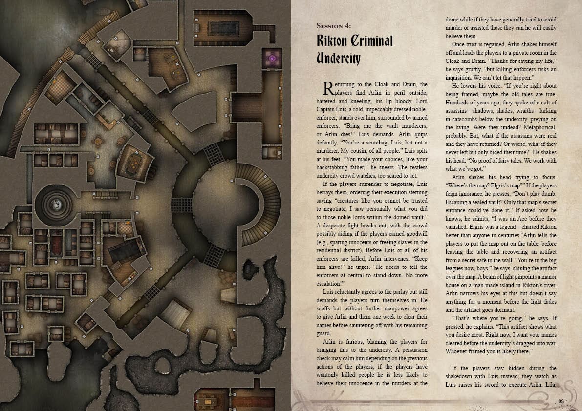 Shadows of Rikton Campaign Sourcebook with Foundry VTT Ready & Printable Battlemaps (System Agnostic) - Image 8