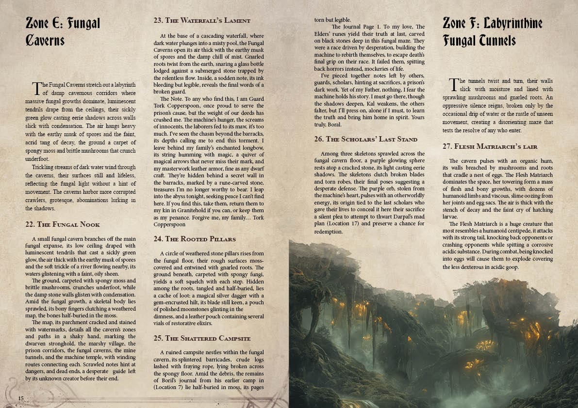 The Maw Below: Echoes of the Elder DnD Campaign Sourcebook with a Foundry VTT Ready & Printable 150x160” Mega-Battlemap (System Agnostic) - Image 11