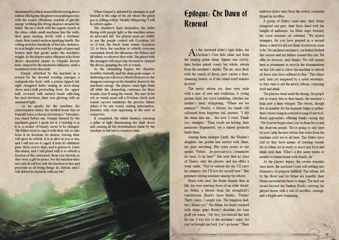 The Maw Below: Echoes of the Elder DnD Campaign Sourcebook with a Foundry VTT Ready & Printable 150x160” Mega-Battlemap (System Agnostic) - Image 13