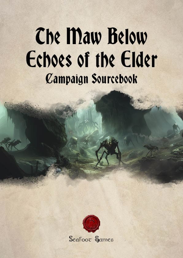 The Maw Below: Echoes of the Elder DnD Campaign Sourcebook with a Foundry VTT Ready & Printable 150x160” Mega-Battlemap (System Agnostic) - Image 2