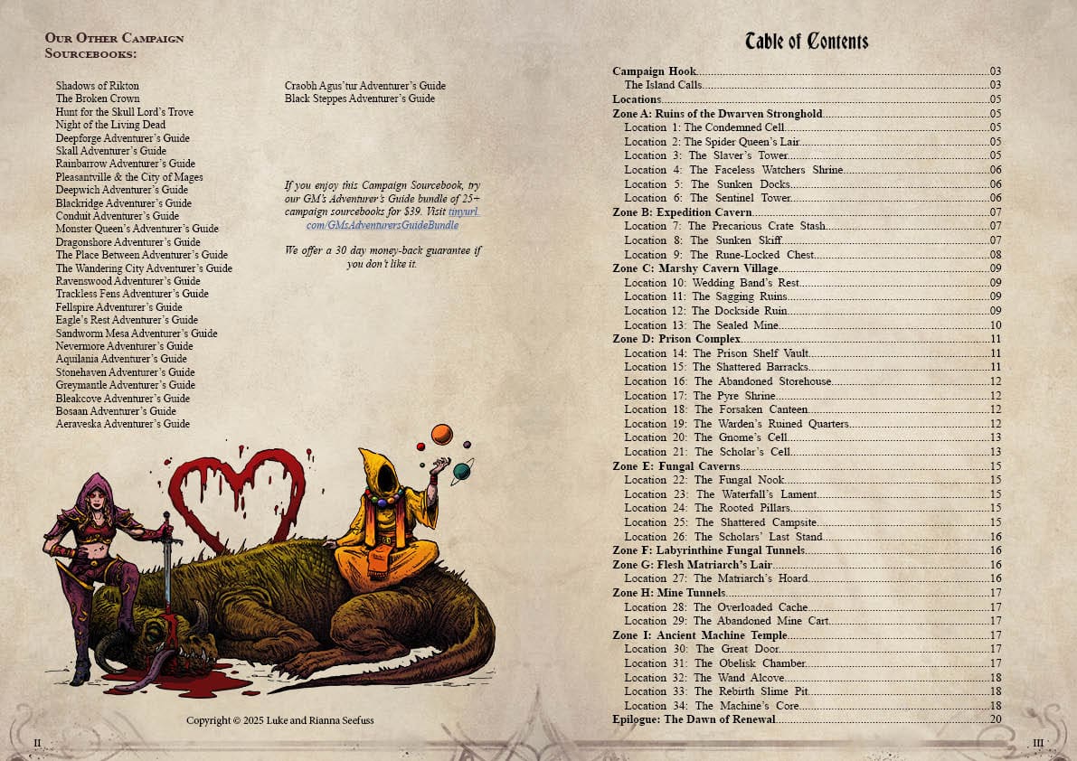 The Maw Below: Echoes of the Elder DnD Campaign Sourcebook with a Foundry VTT Ready & Printable 150x160” Mega-Battlemap (System Agnostic) - Image 3