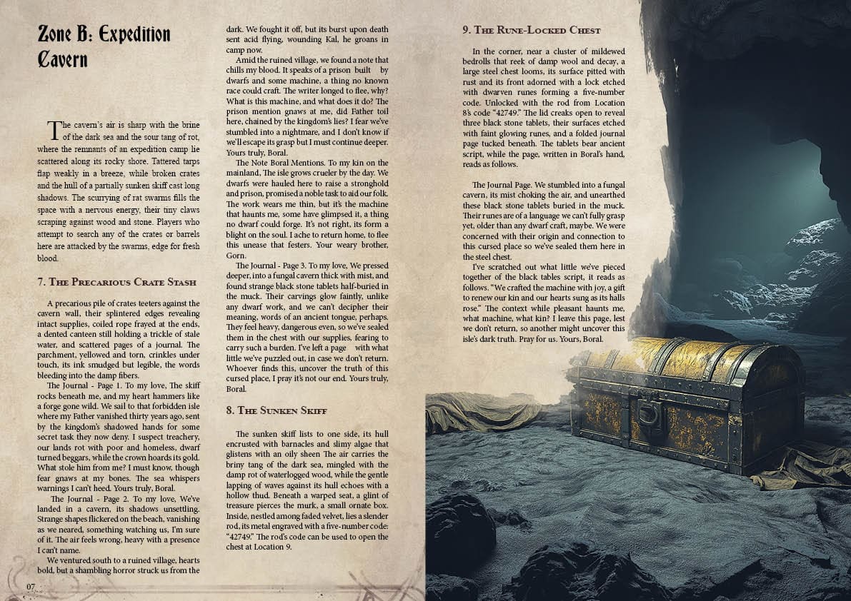 The Maw Below: Echoes of the Elder DnD Campaign Sourcebook with a Foundry VTT Ready & Printable 150x160” Mega-Battlemap (System Agnostic) - Image 7