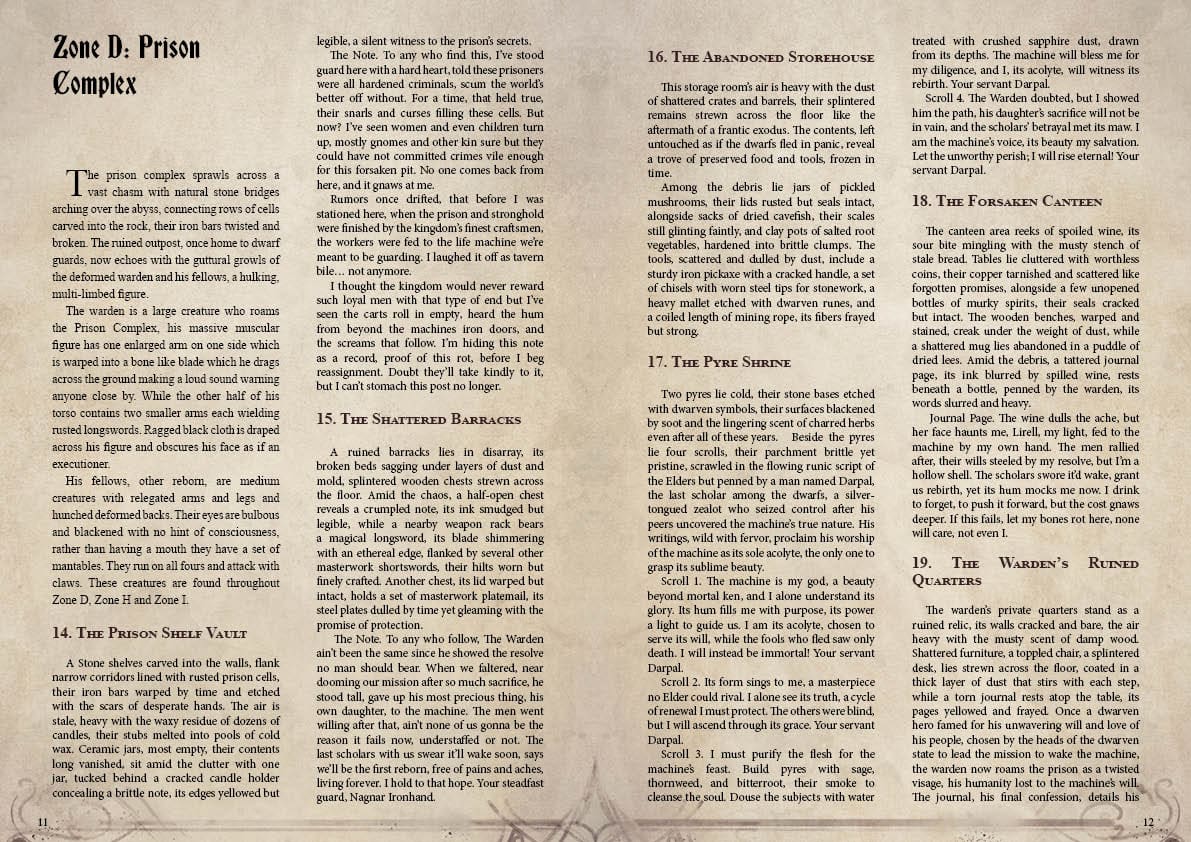 The Maw Below: Echoes of the Elder DnD Campaign Sourcebook with a Foundry VTT Ready & Printable 150x160” Mega-Battlemap (System Agnostic) - Image 9